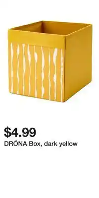 IKEA DRÖNA Box, dark yellow offer
