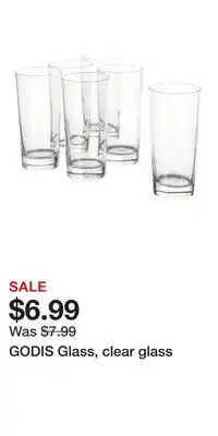IKEA GODIS Glass, clear glass offer
