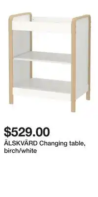 IKEA ÄLSKVÄRD Changing table, birch/white offer