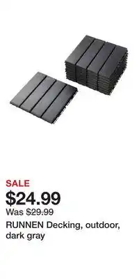 IKEA RUNNEN Decking, outdoor, dark gray offer