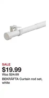 IKEA BEKRÄFTA Curtain rod set, white offer
