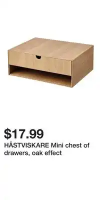 IKEA HÄSTVISKARE Mini chest of drawers, oak effect offer
