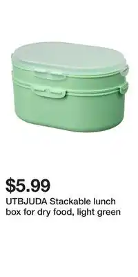 IKEA UTBJUDA Stackable lunch box for dry food, light green offer