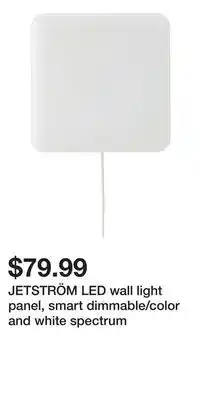 IKEA JETSTRÖM LED wall light panel, smart dimmable/color and white spectrum offer