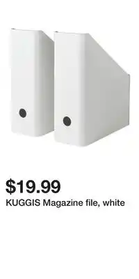 IKEA KUGGIS Magazine file, white offer