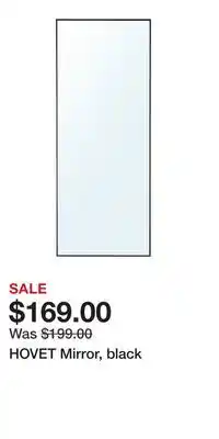 IKEA HOVET Mirror, black offer