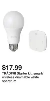 IKEA TRÅDFRI Starter kit, smart/wireless dimmable white spectrum offer