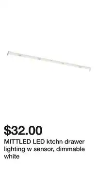 IKEA MITTLED LED ktchn drawer lighting w sensor, dimmable white offer