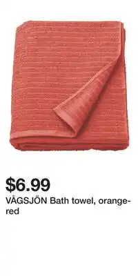 IKEA VÅGSJÖN Bath towel, orange-red offer