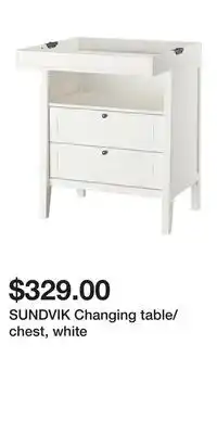 IKEA SUNDVIK Changing table/chest, white offer