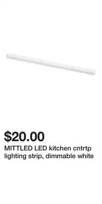 IKEA MITTLED LED kitchen cntrtp lighting strip, dimmable white offer