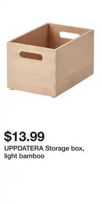 IKEA UPPDATERA Storage box, light bamboo offer