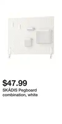 IKEA SKÅDIS Pegboard combination, white offer