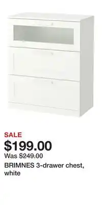IKEA BRIMNES 3-drawer chest, white offer