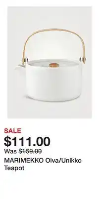 Holt Renfrew MARIMEKKO Oiva/Unikko Teapot offer