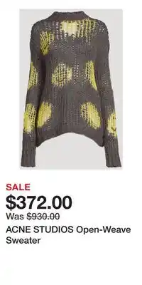 Holt Renfrew ACNE STUDIOS Open-Weave Sweater offer