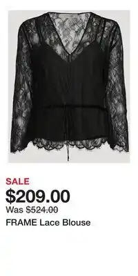 Holt Renfrew FRAME Lace Blouse offer