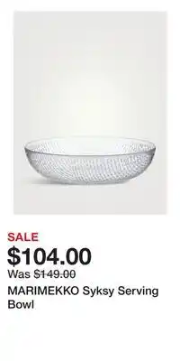 Holt Renfrew MARIMEKKO Syksy Serving Bowl offer