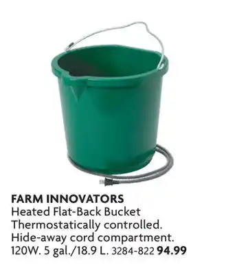 Home Hardware Heated Flat-Back Bucket offer