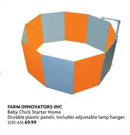Home Hardware Baby Chick Starter HomDurablee plastic panels. Includes adjustable lamp hanger offer