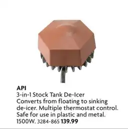 Home Hardware 3-in-1 Stock Tank De-IceConvertsr from floating to sinkingde-icer offer