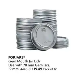 Home Hardware Gem Mouth Jar LidUses with 78 mm Gem jars offer