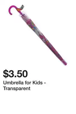Dollarama Umbrella for Kids - Transparent offer