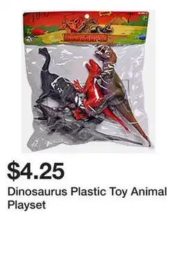 Dollarama Dinosaurus Plastic Toy Animal Playset offer