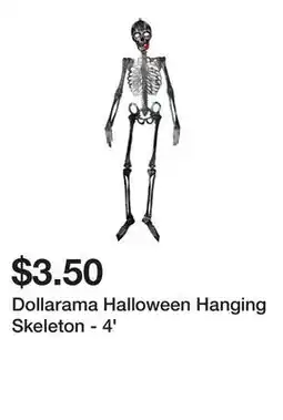 Dollarama Dollarama Halloween Hanging Skeleton - 4' offer