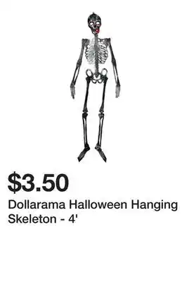 Dollarama Dollarama Halloween Hanging Skeleton - 4' offer