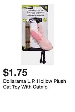 Dollarama Dollarama L.P. Hollow Plush Cat Toy With Catnip offer