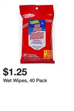 Dollarama Wet Wipes, 40 Pack offer