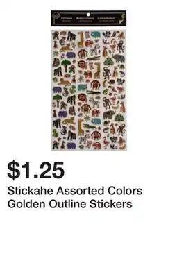 Dollarama Stickahe Assorted Colors Golden Outline Stickers offer