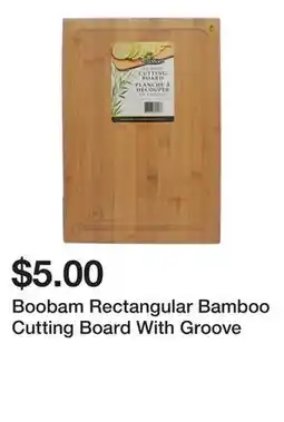 Dollarama Boobam Rectangular Bamboo Cutting Board With Groove offer