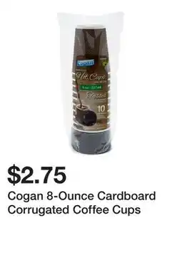 Dollarama Cogan 8-Ounce Cardboard Corrugated Coffee Cups offer