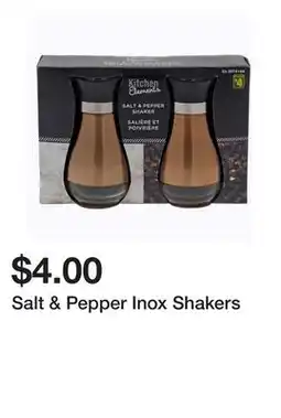 Dollarama Salt & Pepper Inox Shakers offer