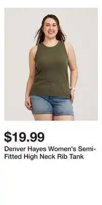 Mark's Denver Hayes Women's Semi-Fitted High Neck Rib Tank offer