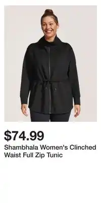 Mark's Shambhala Women's Clinched Waist Full Zip Tunic offer