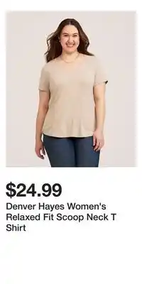 Mark's Denver Hayes Women's Relaxed Fit Scoop Neck T Shirt offer