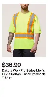 Mark's Dakota WorkPro Series Men's Hi Vis Cotton Lined Crewneck T Shirt offer