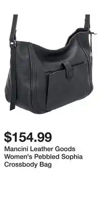 Mark's Mancini Leather Goods Women's Pebbled Sophia Crossbody Bag offer