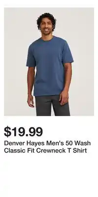 Mark's Denver Hayes Men's 50 Wash Classic Fit Crewneck T Shirt offer