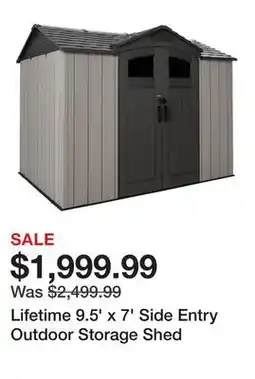 TSC Stores Lifetime 9.5' x 7' Side Entry Outdoor Storage Shed offer