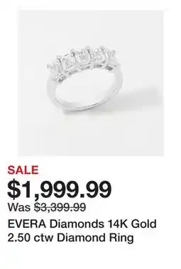 TSC Stores EVERA Diamonds 14K Gold 2.50 ctw Diamond Ring offer