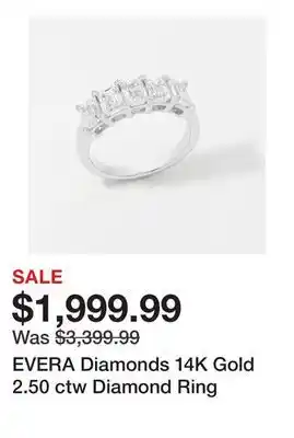 TSC Stores EVERA Diamonds 14K Gold 2.50 ctw Diamond Ring offer