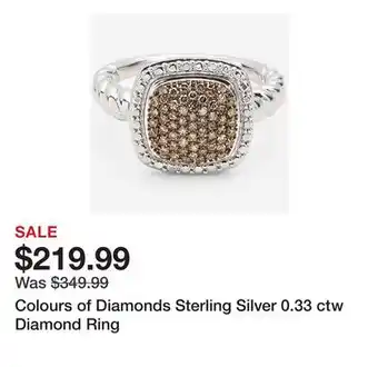 TSC Stores Colours of Diamonds Sterling Silver 0.33 ctw Diamond Ring offer