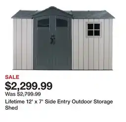 TSC Stores Lifetime 12' x 7' Side Entry Outdoor Storage Shed offer