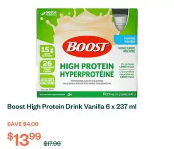 Voilà Boost High Protein Drink Vanilla 6 x 237 ml offer