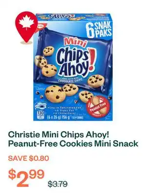 Voilà Christie Mini Chips Ahoy! Peanut-Free Cookies Mini Snack Pack 6 x 26 g offer