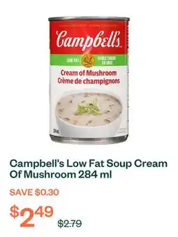 Voilà Campbell's Low Fat Soup Cream Of Mushroom 284 ml offer